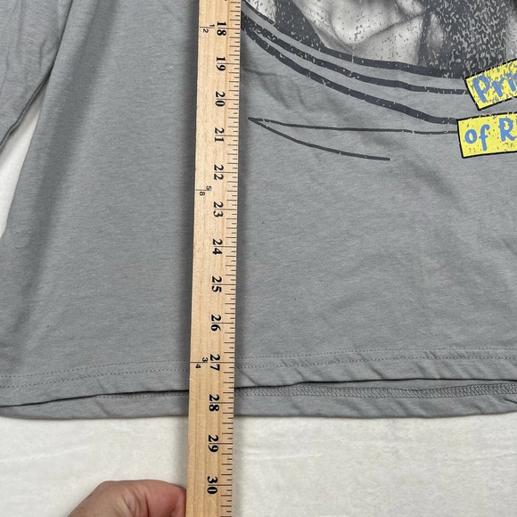 NWT Aaliyah Princess of R&B Long Sleeve Gray Vinyl Graphic Tee Size Large Unisex - Picture 8 of 9